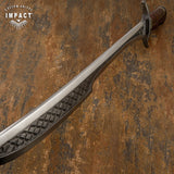 IMPACT CUTLERY 1-OF-A-KIND CUSTOM ART SWORD BOWIE KNIFE | ENGRAVED BLADE