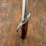 IMPACT CUTLERY 1-OF-A-KIND CUSTOM ART SWORD BOWIE KNIFE | ENGRAVED BLADE