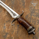 IMPACT CUTLERY 1-OF-A-KIND CUSTOM ART SWORD BOWIE KNIFE | ENGRAVED BLADE