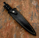 1-OF-A-KIND IMPACT CUTLERY CUSTOM D2 TOOL STEEL COMMONDO DAGGER KNIFE