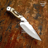 Stag bushcraft skinning knife, full tang D2 Blade,  7.90" overall, 4 inches blade. Impact Life time warranty. Custom made by IMPACT CUTLERY UK. UK Knife store, UK Knife seller, UK Knife shop