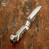 IMPACT CUTLERY RARE CUSTOM FULL TANG D2 SKINNING KNIFE