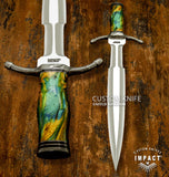 CUSTOM MEDIEVAL KNIGHT SWORD DAGGER | IMPACT CUTLERY UK