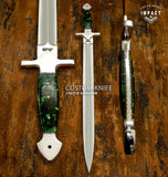 CUSTOM MEDIEVAL KNIGHT SWORD DAGGER | IMPACT CUTLERY UK