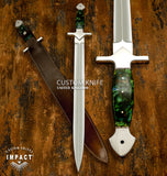 CUSTOM MEDIEVAL KNIGHT SWORD DAGGER | IMPACT CUTLERY UK