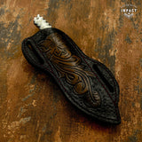 IMPACT CUSTOM DAMASCUS BUSHCRAFT SKINNING KNIFE