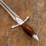 APOLLO ASTRAL ATHLATO CUSTOM FULLER SWORD DAGGER KNIFE STACKED LEATHER HAND MADE BY IMPACT CUTLERY UK