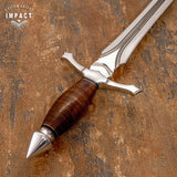 APOLLO ASTRAL ATHLATO CUSTOM FULLER SWORD DAGGER KNIFE STACKED LEATHER HAND MADE BY IMPACT CUTLERY UK