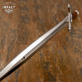 APOLLO ASTRAL ATHLATO CUSTOM FULLER SWORD DAGGER KNIFE STACKED LEATHER HAND MADE BY IMPACT CUTLERY UK