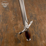 APOLLO ASTRAL ATHLATO CUSTOM FULLER SWORD DAGGER KNIFE STACKED LEATHER HAND MADE BY IMPACT CUTLERY UK