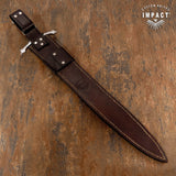 APOLLO ASTRAL ATHLATO CUSTOM FULLER SWORD DAGGER KNIFE STACKED LEATHER HAND MADE BY IMPACT CUTLERY UK
