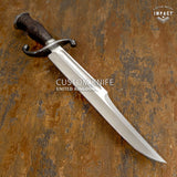 IMPACT CUTLERY 1-OF-A-KIND CUSTOM ART FULLER BOWIE KNIFE WENGE WOOD HANDLE