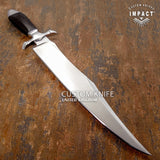 IMPACT CUTLERY 1-OF-A-KIND CUSTOM MASSIVE BOWIE KNIFE WENGE WOOD HANDLE