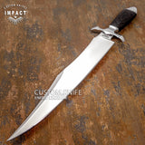IMPACT CUTLERY 1-OF-A-KIND CUSTOM MASSIVE BOWIE KNIFE WENGE WOOD HANDLE