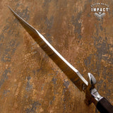 IMPACT CUTLERY 1-OF-A-KIND CUSTOM MASSIVE BOWIE KNIFE WENGE WOOD HANDLE