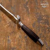 IMPACT CUTLERY 1-OF-A-KIND CUSTOM MASSIVE BOWIE KNIFE WENGE WOOD HANDLE