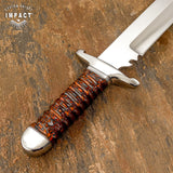 1-OF-A-KIND IMPACT CUTLERY CUSTOM BOWIE KNIFE LAMINATED EXOTIC WOOD HANDLE