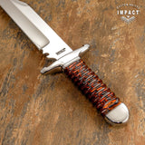 1-OF-A-KIND IMPACT CUTLERY CUSTOM BOWIE KNIFE LAMINATED EXOTIC WOOD HANDLE