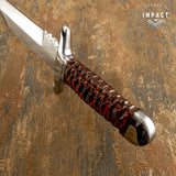 1-OF-A-KIND IMPACT CUTLERY CUSTOM BOWIE KNIFE LAMINATED EXOTIC WOOD HANDLE