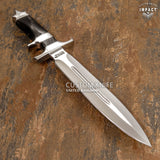 1-OF-A-KIND RARE IMPACT CUTLERY CUSTOM SUB HILTED DAGGER KNIFE BULL HORN HANDLE