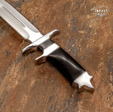 1-OF-A-KIND RARE IMPACT CUTLERY CUSTOM SUB HILTED DAGGER KNIFE BULL HORN HANDLE