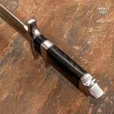 1-OF-A-KIND RARE IMPACT CUTLERY CUSTOM SUB HILTED DAGGER KNIFE BULL HORN HANDLE