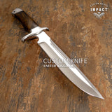 IMPACT CUTLERY 1-OF-A-KIND CUSTOM BOWIE KNIFE BURL WOOD HANDLE