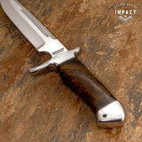 IMPACT CUTLERY 1-OF-A-KIND CUSTOM BOWIE KNIFE BURL WOOD HANDLE