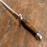 IMPACT CUTLERY 1-OF-A-KIND CUSTOM BOWIE KNIFE BURL WOOD HANDLE