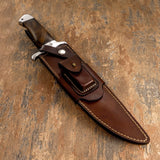 IMPACT CUTLERY 1-OF-A-KIND CUSTOM BOWIE KNIFE BURL WOOD HANDLE