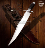 IMPACT CUTLERY 1-OF-A-KIND CUSTOM MASSIVE BOWIE KNIFE WENGE WOOD HANDLE