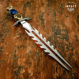 UK Custom bowie knife, Antique Stag Antler, Custom Damascus knife, Crown Antler