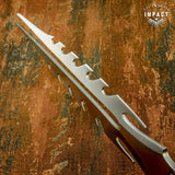 UK Custom bowie knife, Antique Stag Antler, Custom Damascus knife, Crown Antler