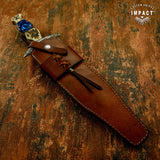 UK Custom bowie knife, Antique Stag Antler, Custom Damascus knife, Crown Antler