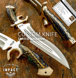 IMPACT CUSTOM BOWIE KNIFE PINE CONE RESIN HANDLE