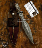 IMPACT CUSTOM DAMASCUS DAGGER KNIFE