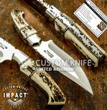 IMPACT CUSTOM STAG ANTLER SKINNING KNIFE