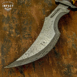 UK custom Rain Drop Damascus Bowie Knife