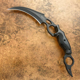 UK Custom Karambit Knife, Black powder coated, Micarta Handle