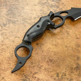 UK Custom Karambit Knife, Black powder coated, Micarta Handle