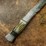 Buy UK Custom Damascus Knife, UK Folding Knife, UK Pocket Knife, UK Lock Back Knife