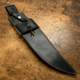 UK Black Custom Leather sheath for bowie