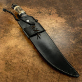 UK Black Custom Leather sheath for bowie