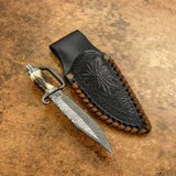 IMPACT CUTLERY UK CUSTOM DAMASCUS MINIATURE NECK KNIFE