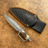 IMPACT CUTLERY UK CUSTOM DAMASCUS MINIATURE NECK KNIFE