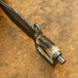 IMPACT CUTLERY UK CUSTOM DAMASCUS MINIATURE NECK KNIFE