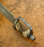 IMPACT CUTLERY UK CUSTOM DAMASCUS MINIATURE NECK KNIFE
