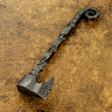 IMPACT CUTLERY UK CUSTOM DAMASCUS MINIATURE NECK AXE CLEAVER KNIFE