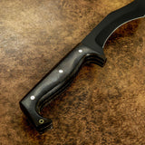 UK Custom Fighter Knife, Black powder coated, Micarta Handle