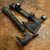 UK Custom Hatchet Knife, Black powder coated, Micarta Handle